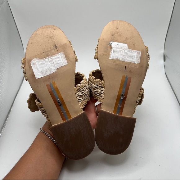 NWOB Sam Edelman Women's Elisa Slide Sandal size 5.5 woven straw vacation - Picture 6 of 9